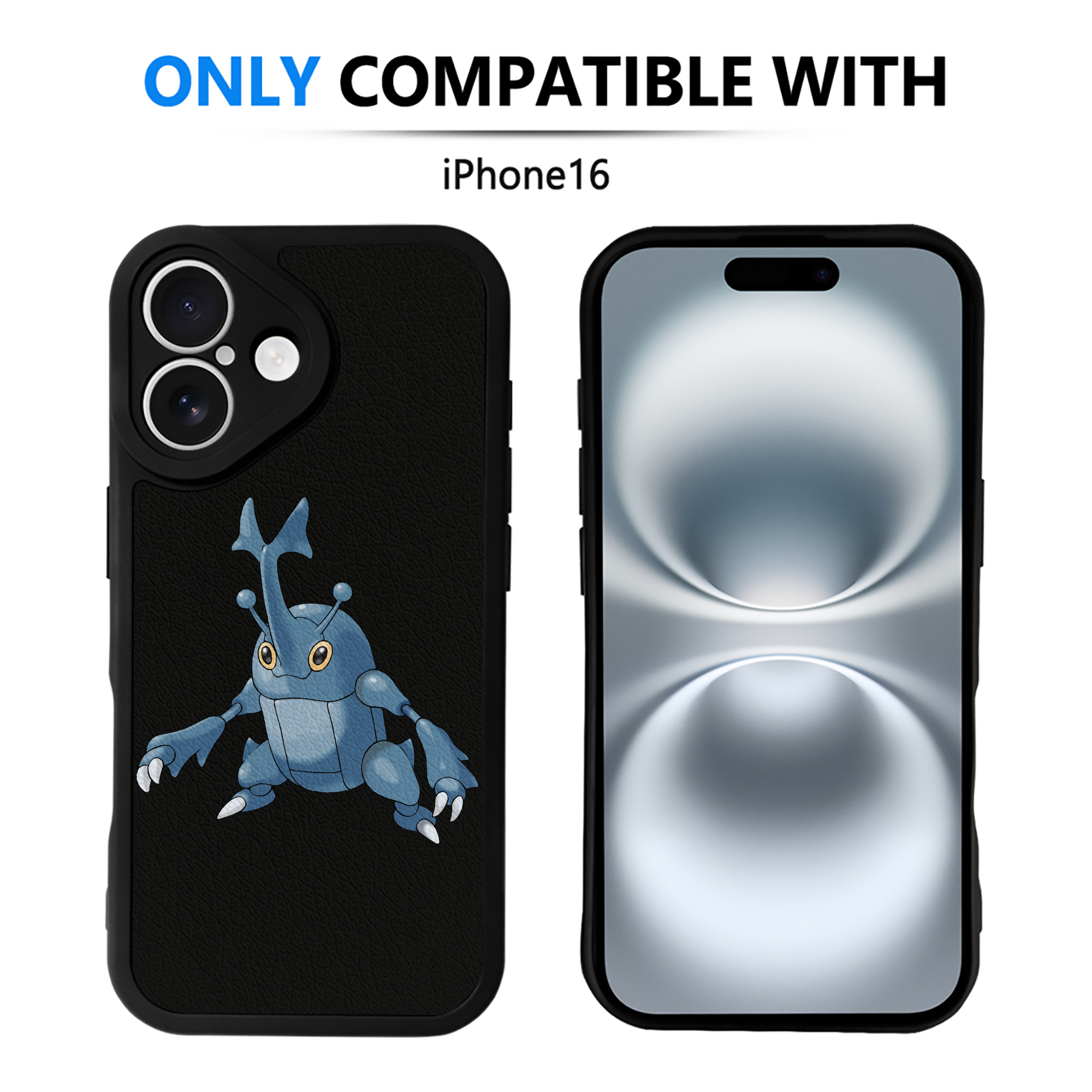 （画像用） ポケットモンスター Pokémon 【iPhone 16シリーズ対応】シリコンスマホケース（レザー調） 材質：シリコン